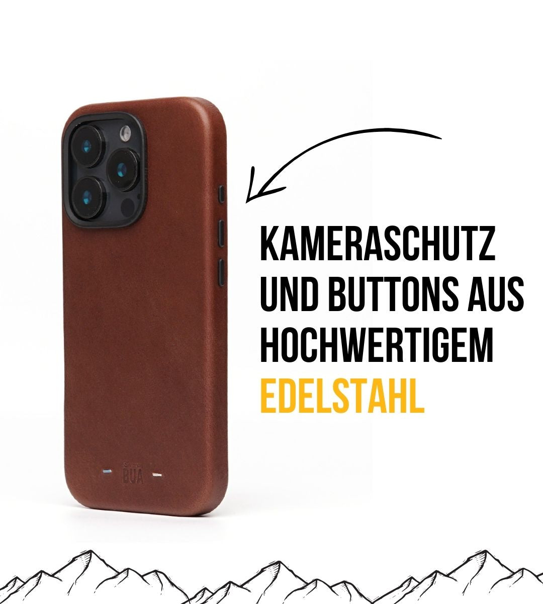 Leder Hülle für iPhone mit MagSafe | Braun