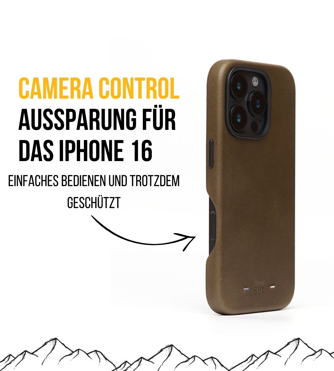 Leder Hülle für iPhone mit MagSafe | Olive