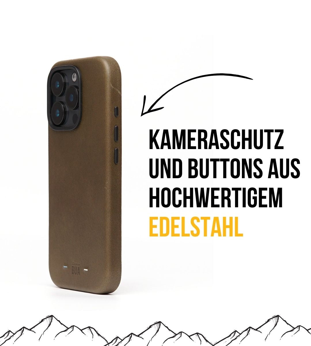Leder Hülle für iPhone mit MagSafe | Olive