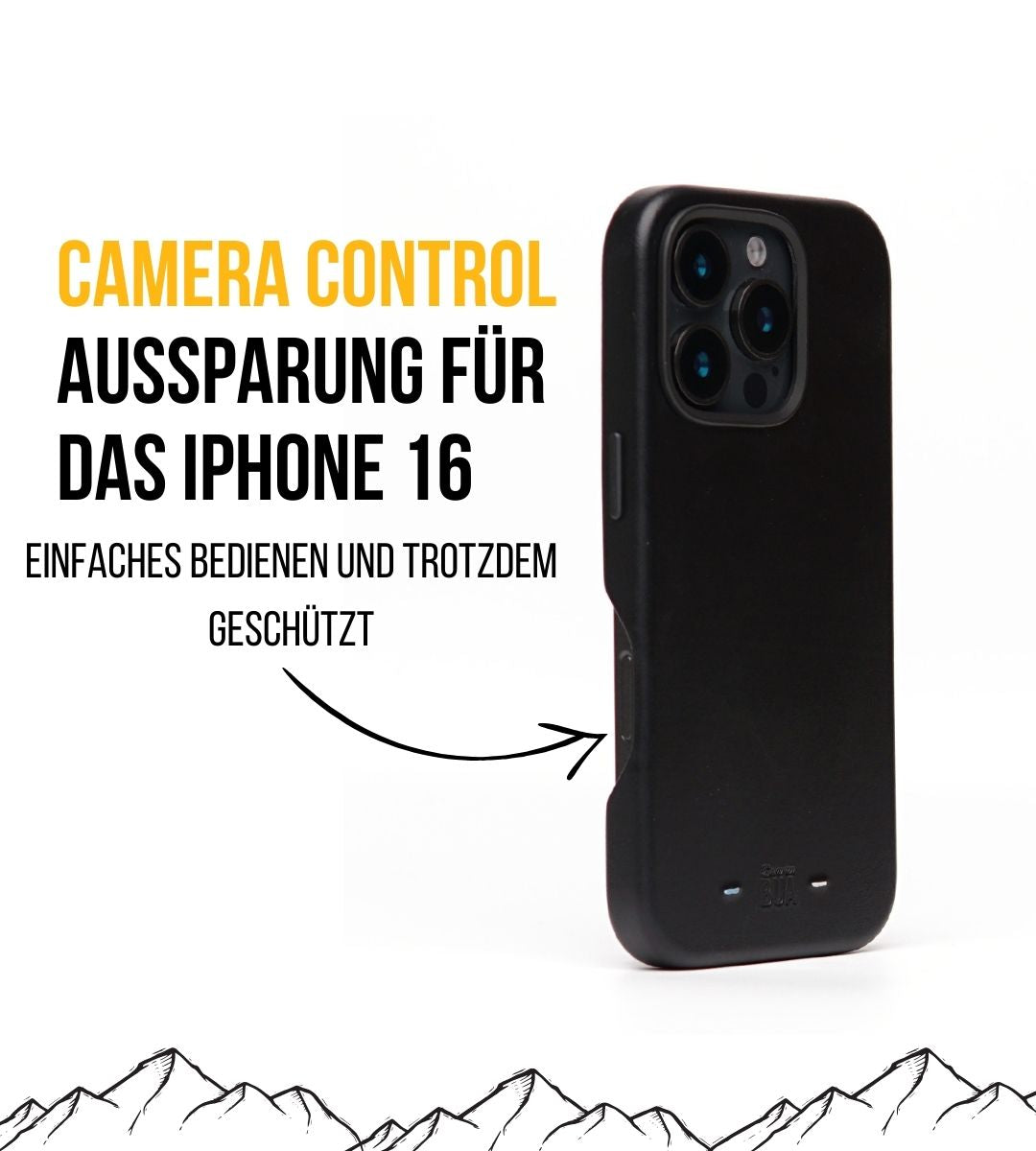 iPhone Hülle aus Leder | Schwarz