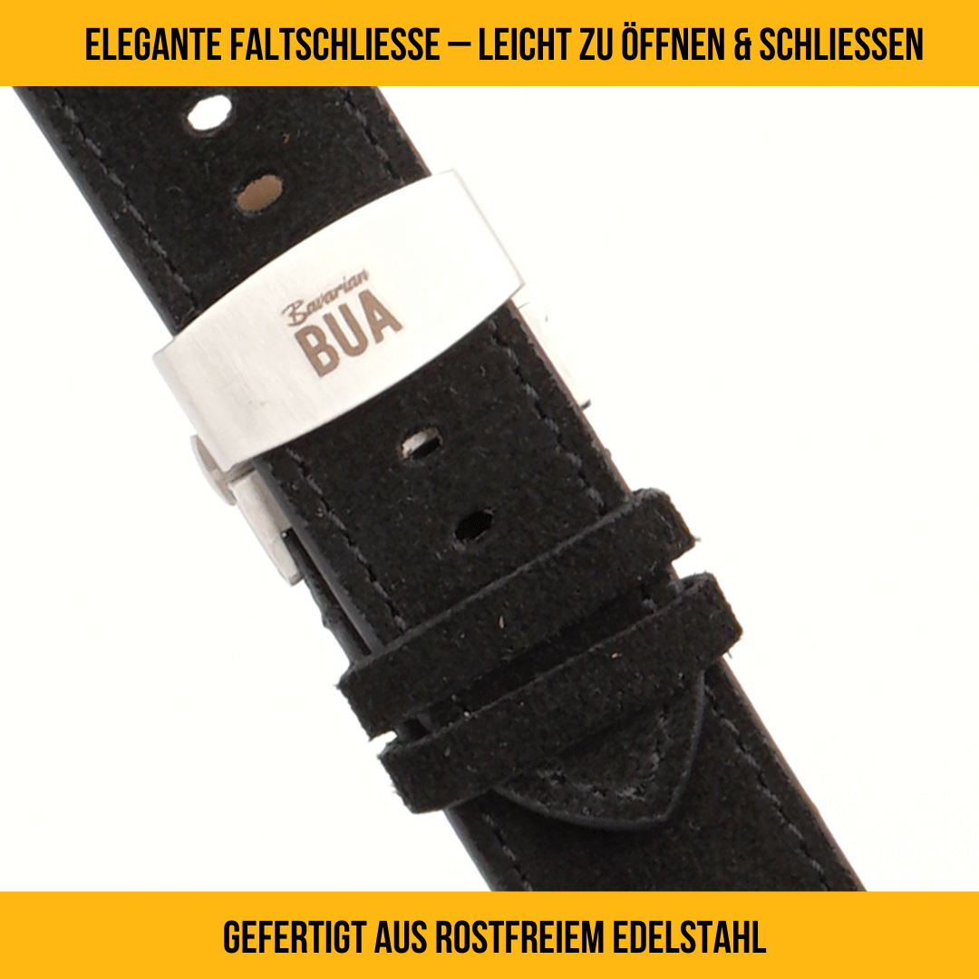 Armband für die Apple Watch Ultra aus Wildleder | Schwarz