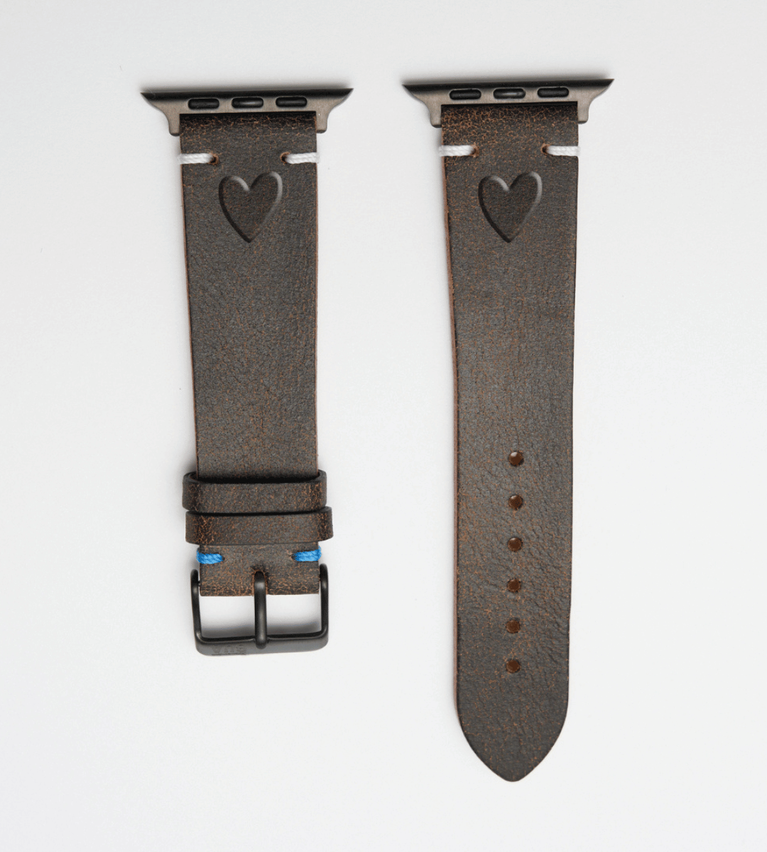 Armband für die Apple Watch aus Rindleder | Dunkelbraun Rough Herz