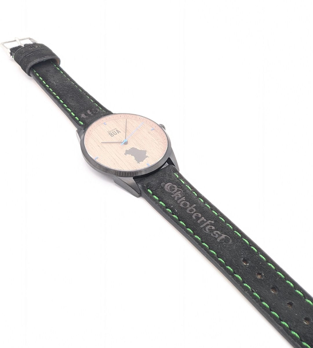 Oktoberfest™️ Lederhosenbandl für deine Uhr, schwarz
