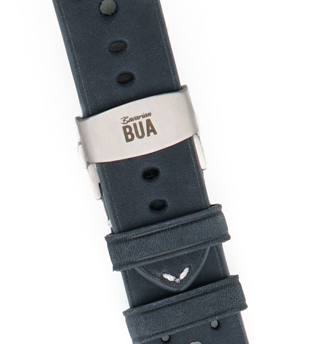 Racing Armband für die Apple Watch Ultra 1, 2 und 3 aus Echtleder | Blau