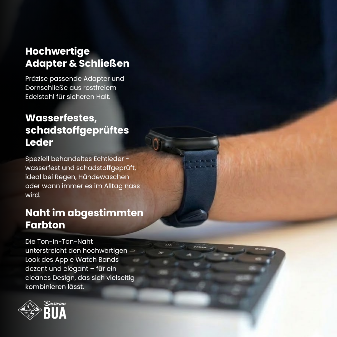 Wasserfestes Lederarmband für Apple Watch Ultra