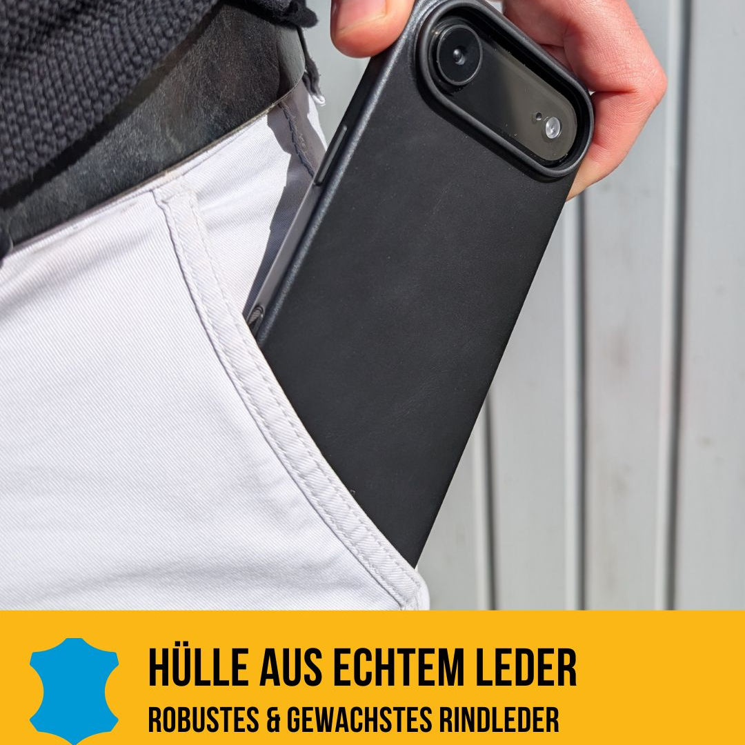 Schwarze iPhone Hülle in Action