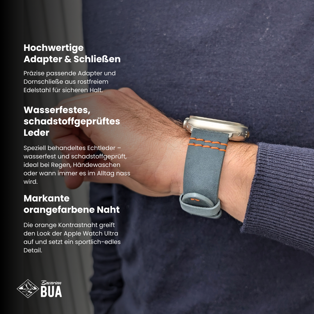 Wasserfestes Lederarmband für Apple Watch Ultra