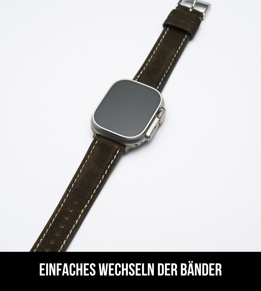 Apple Watch® Lederhosenbandl | Braun