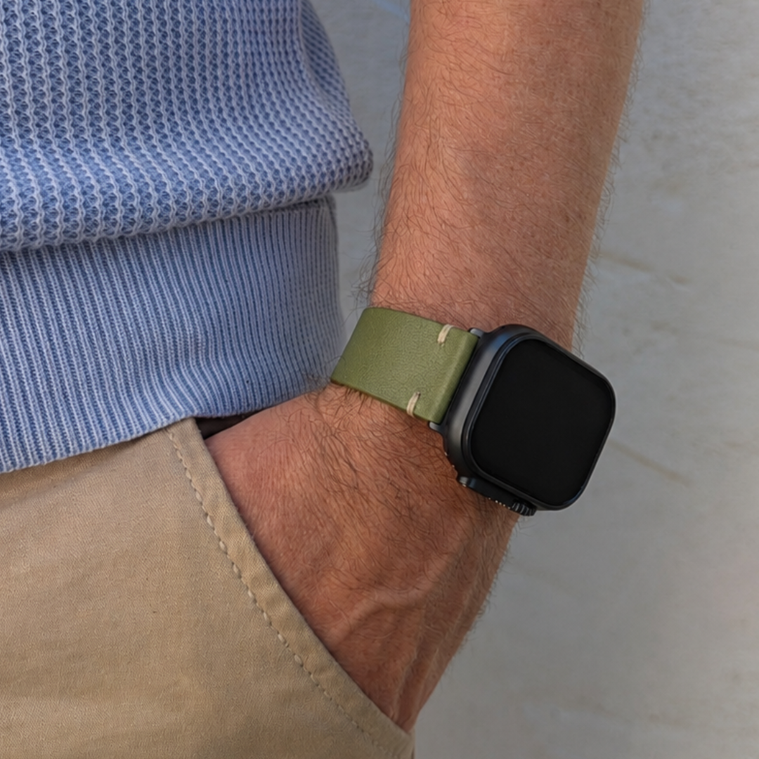 Limitiertes Wasserfestes Heinen Leder Armband für Apple Watch Ultra
