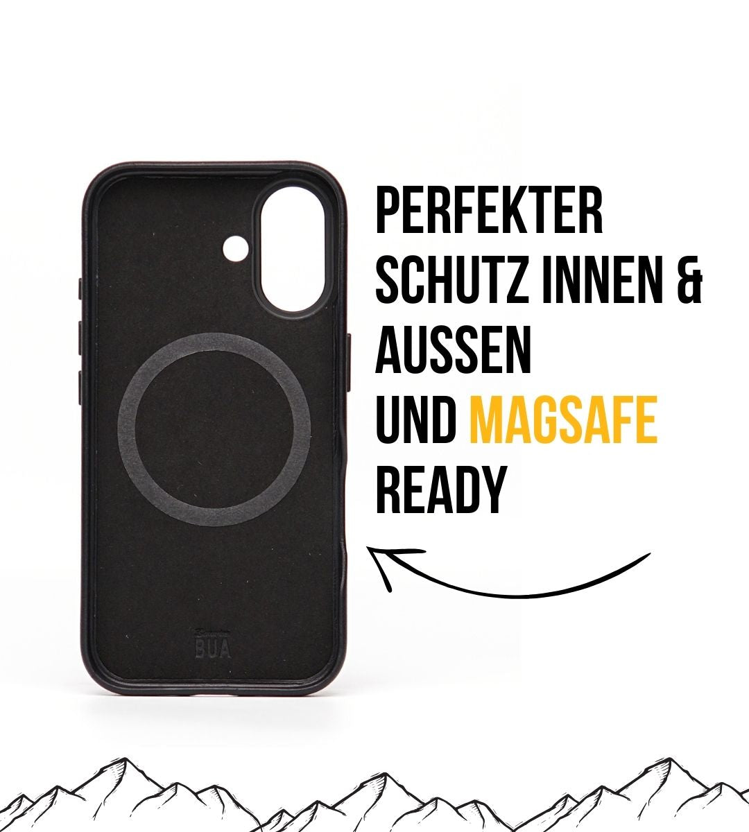 iPhone Hülle aus Leder | Schwarz
