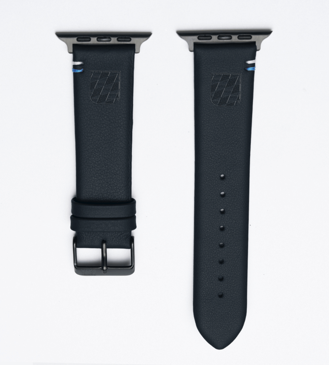 Armband für die Apple Watch aus Kalbleder | Schwarz Wappen