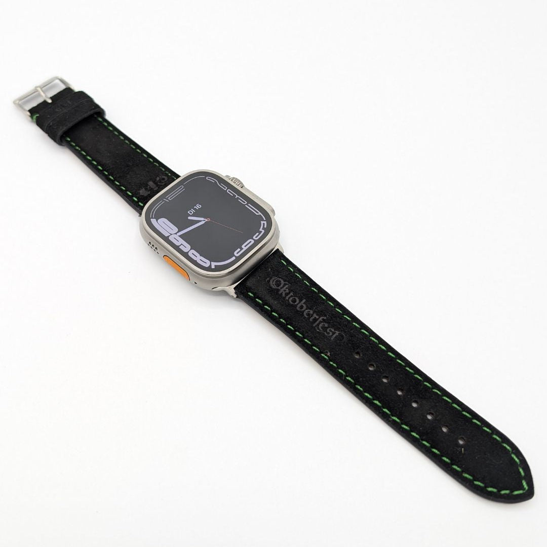 Oktoberfest™️ Lederhosenbandl für deine Apple Watch, schwarz