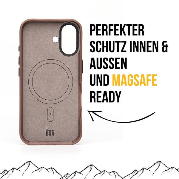 Leder Hülle für iPhone 16 mit MagSafe