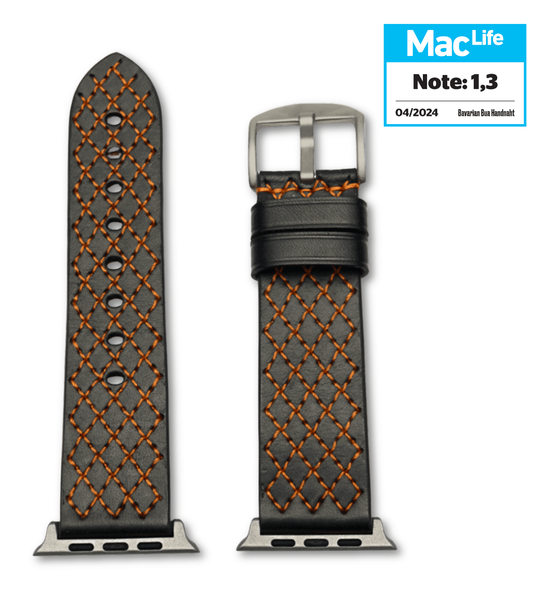 Robustes Armband für die Apple Watch Ultra aus Echtleder | Handnaht