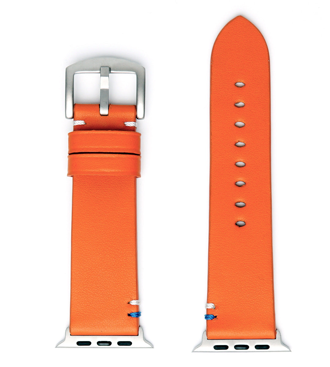 Modernes Lederarmband für Apple Watch Ultra Orange