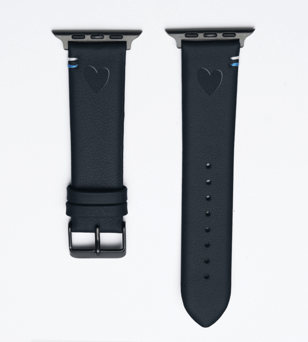 Armband für die Apple Watch aus Kalbleder | Schwarz Herz