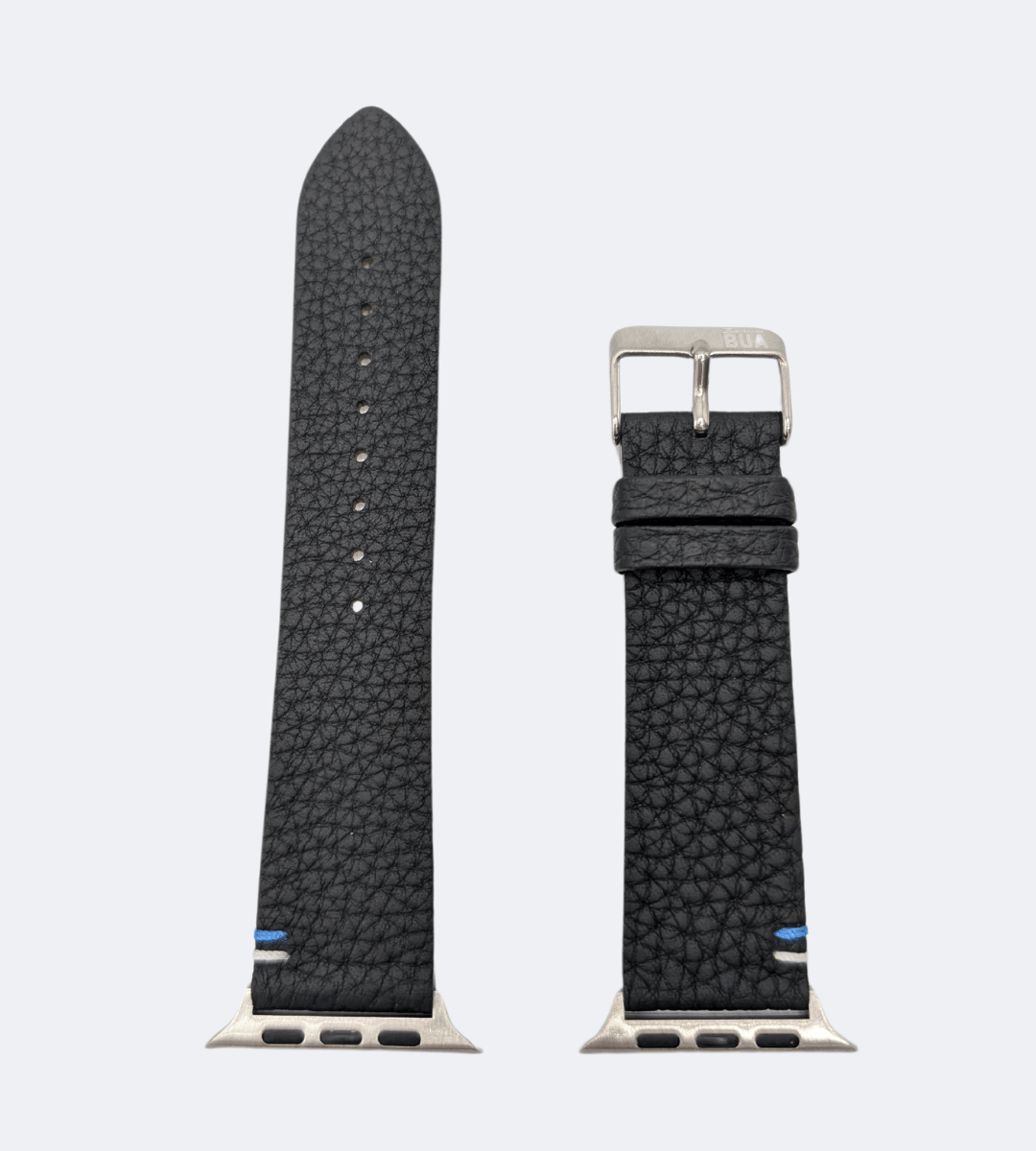 Armband für die Apple Watch aus genarbtem Leder | Schwarz