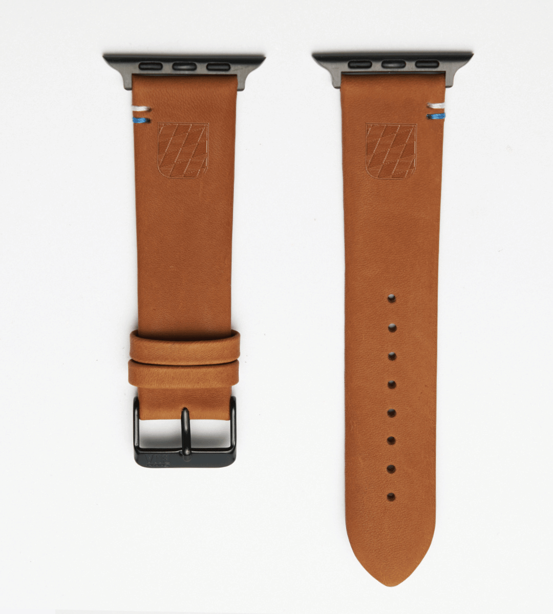 Armband für die Apple Watch aus Kalbleder | Hellbraun Wappen