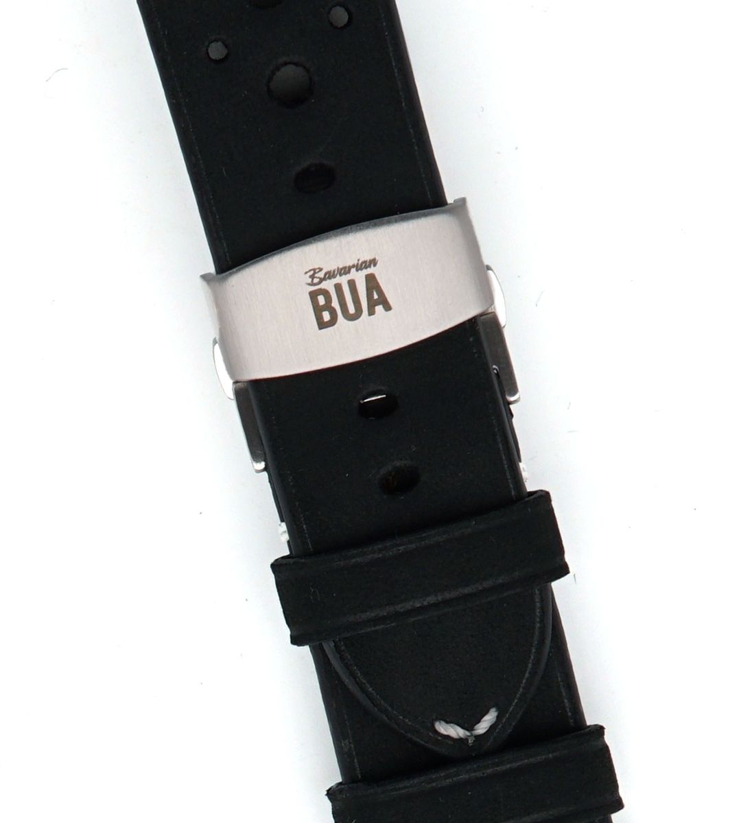 Racing Armband für die Apple Watch Ultra 1, 2 und 3 aus Echtleder | Schwarz