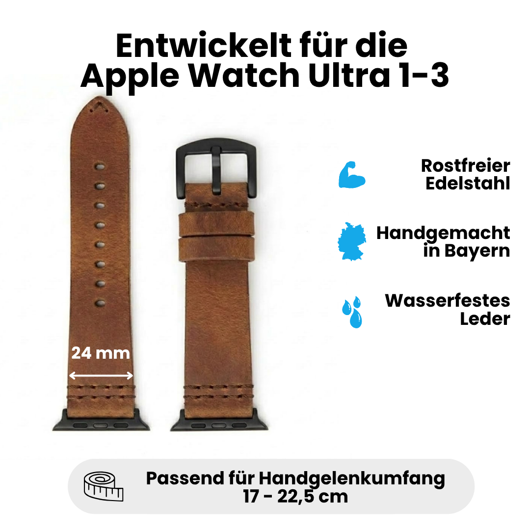Wasserfestes Lederarmband für Apple Watch Ultra