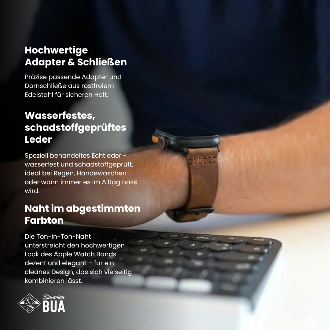 Wasserfestes Lederarmband für Apple Watch Ultra