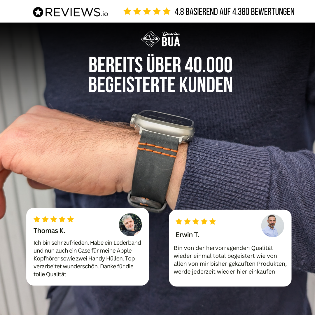 Armband für die Apple Watch aus Kalbleder | Eiskaffee