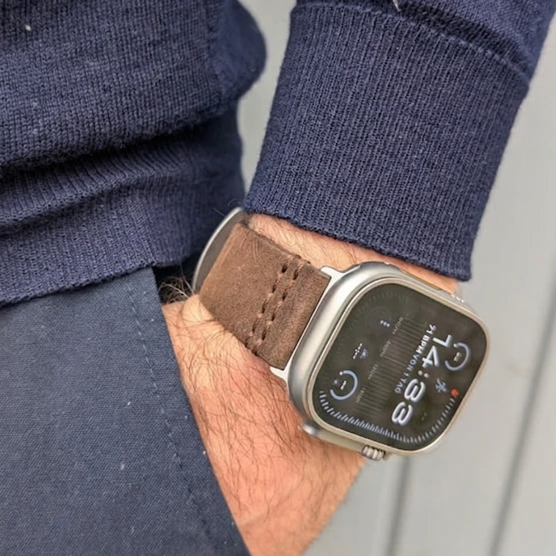 Wasserfestes Lederarmband für Apple Watch Ultra