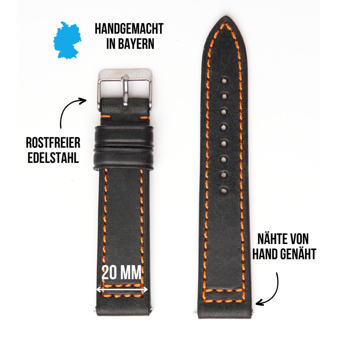 Robustes Armband für die Samsung Galaxy Watch aus Echtleder