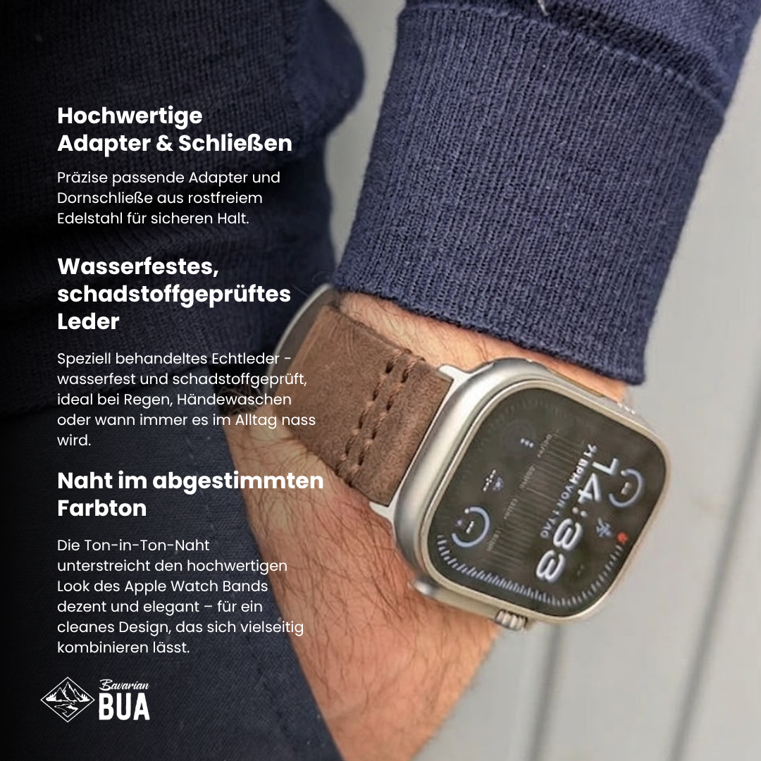Wasserfestes Lederarmband für Apple Watch Ultra