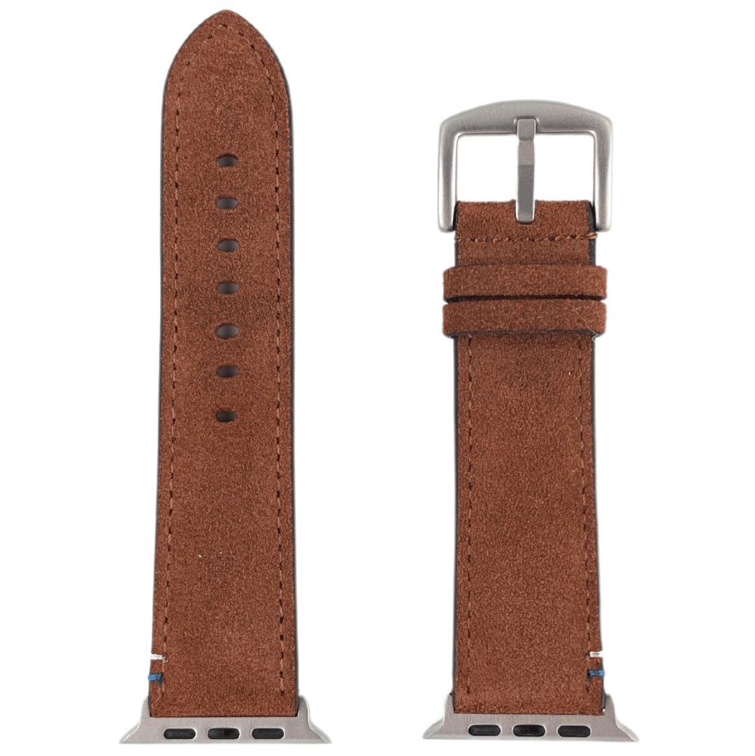 Armband für die Apple Watch aus Wildleder | Mittelbraun Herz