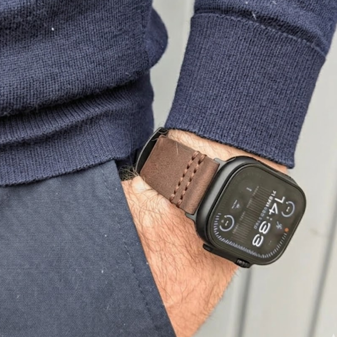 Wasserfestes Lederarmband für Apple Watch Ultra