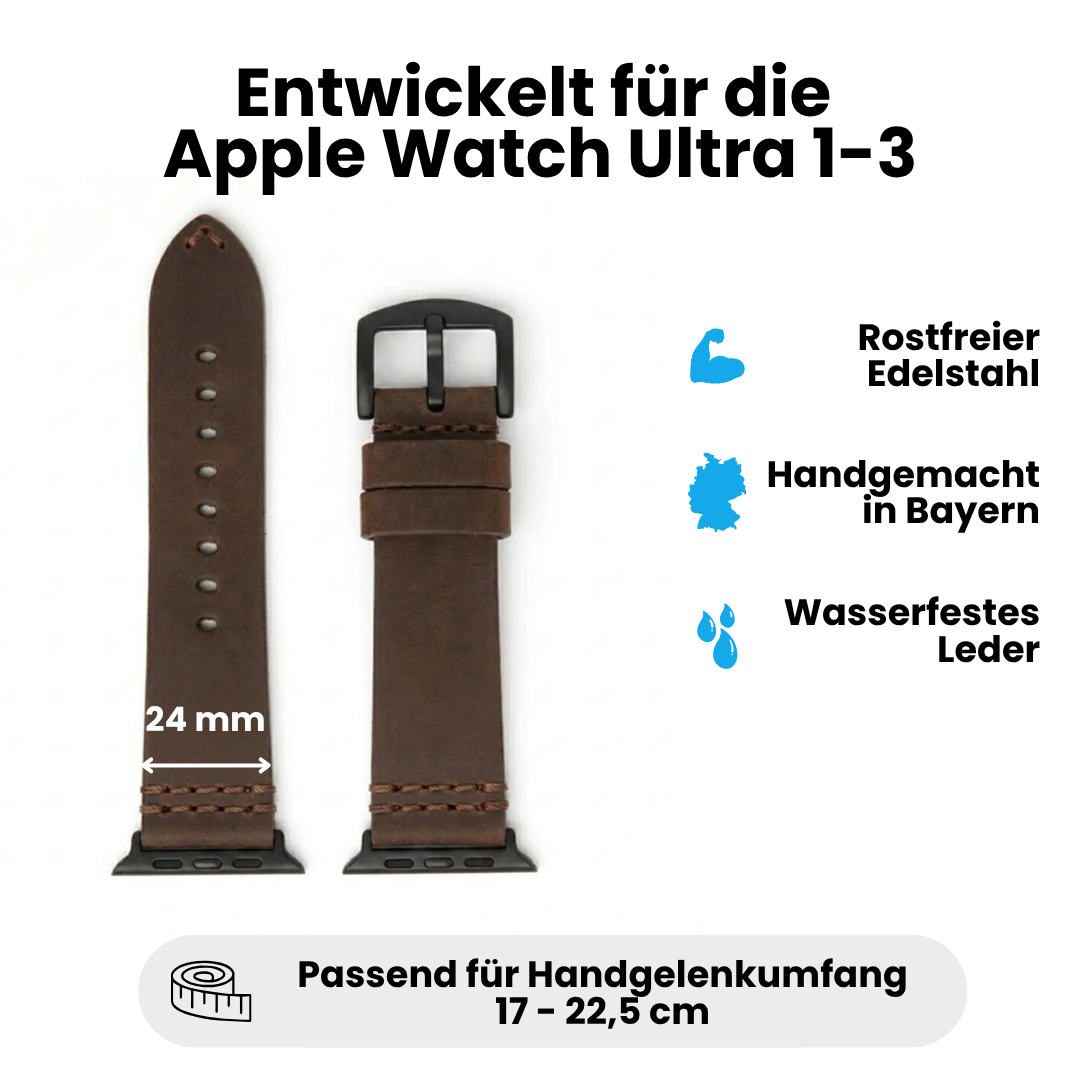 Wasserfestes Lederarmband für Apple Watch Ultra