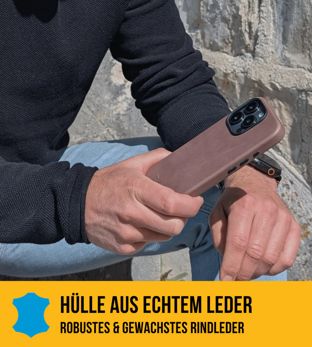Leder Hülle für iPhone 16