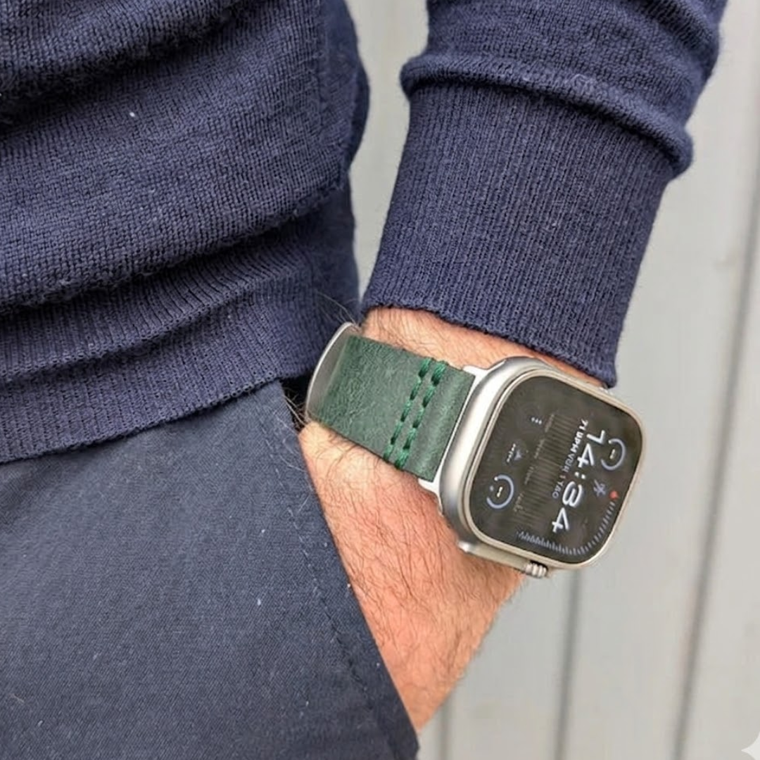Wasserfestes Lederarmband für Apple Watch Ultra