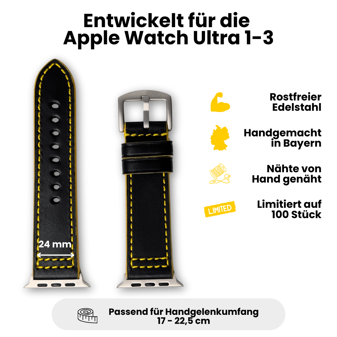 Limited Edition Schwarz Gelb für die Apple Watch Ultra 1-3