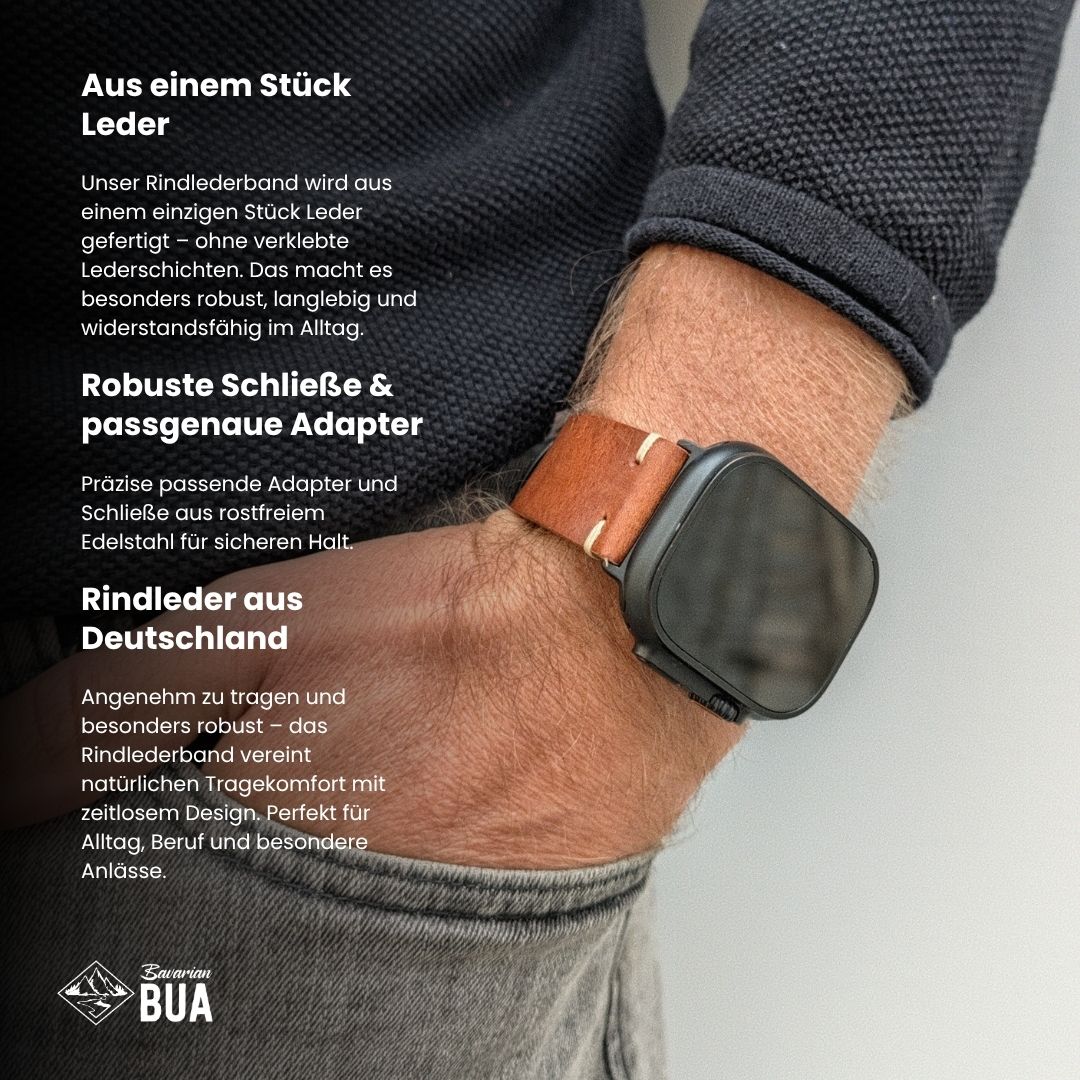 Rindleder Band für Apple Watch