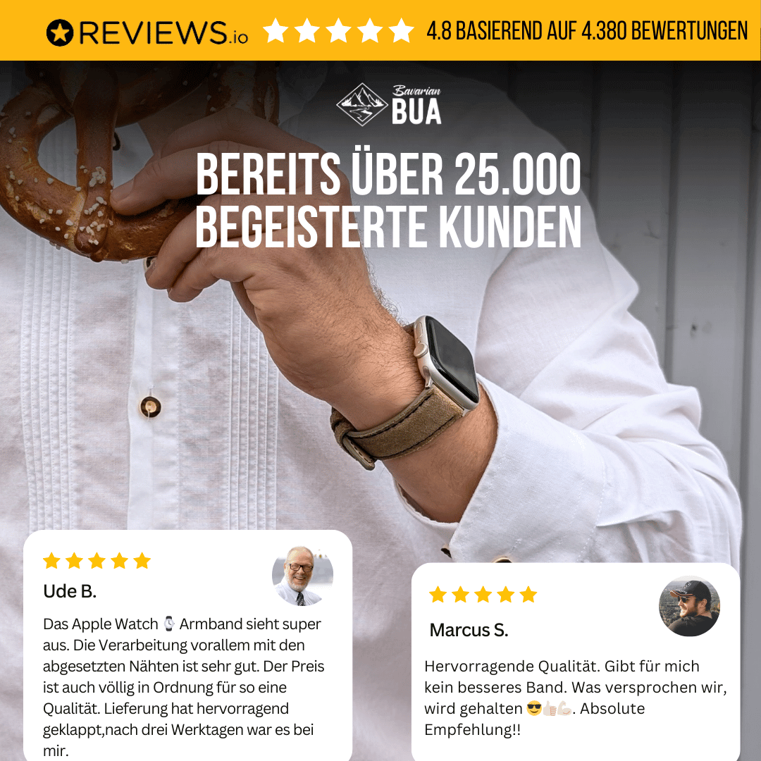 Armband für die Apple Watch aus Lederhosenleder