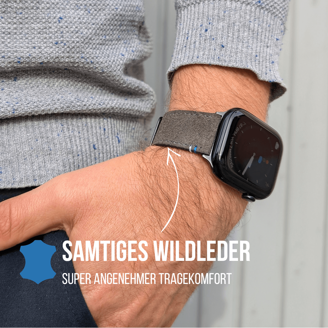 Armband für die Apple Watch aus Wildleder