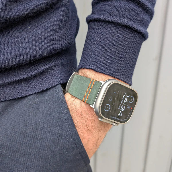 Wasserfestes Lederarmband für Apple Watch Ultra