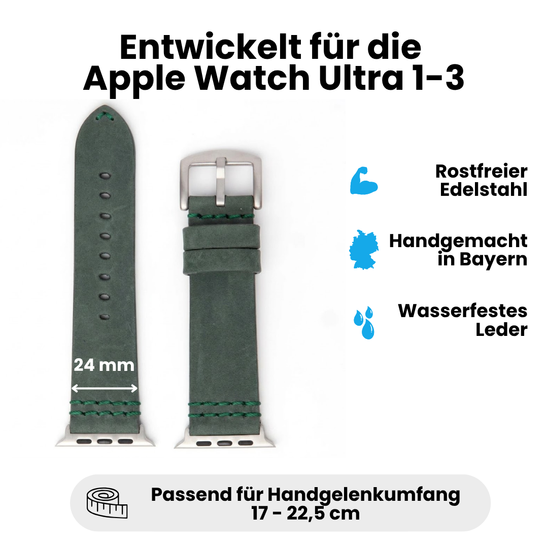 Wasserfestes Lederarmband für Apple Watch Ultra