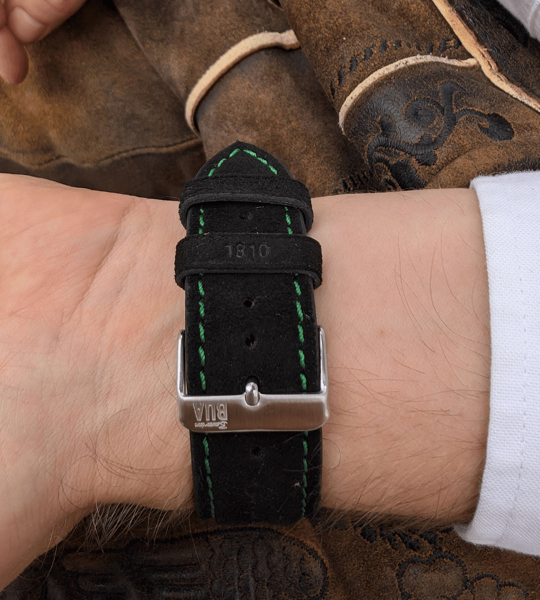 Oktoberfest™️ Lederhosenbandl für deine Apple Watch, schwarz