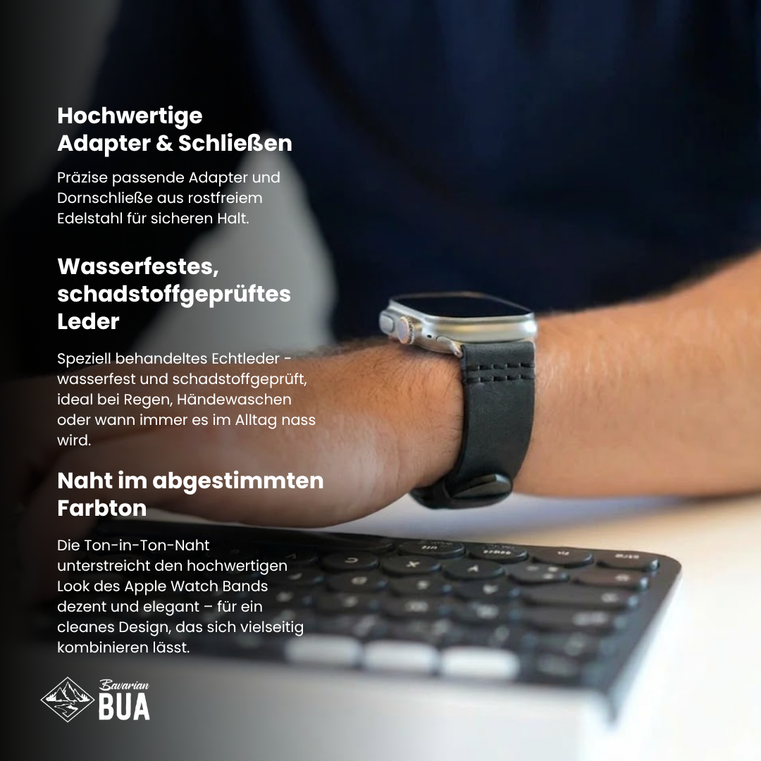 Wasserfestes Lederarmband für Apple Watch Ultra