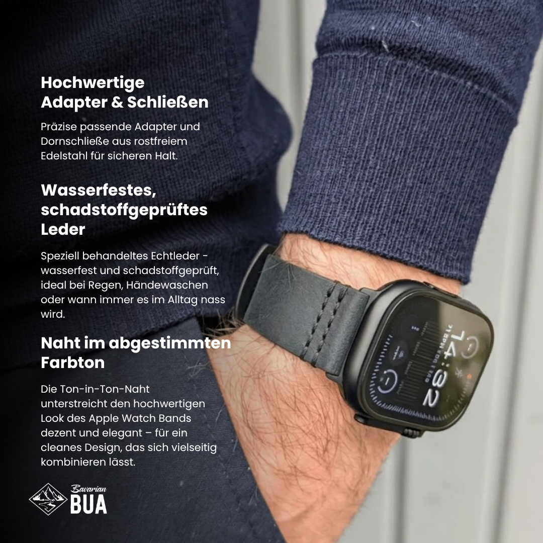 Wasserfestes Lederarmband für Apple Watch Ultra