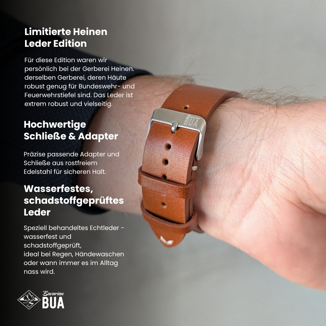 Limitiertes Wasserfestes Heinen Leder Armband für Apple Watch