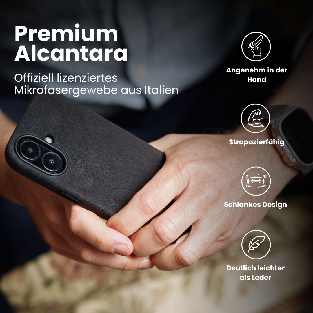 Alcantara Hülle für iPhone 17 mit MagSafe