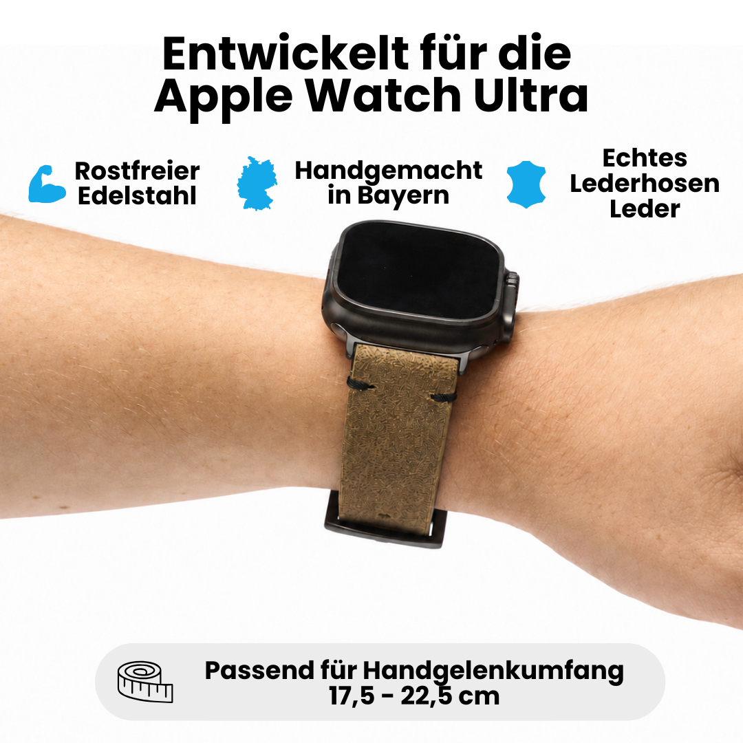 Lederhosenleder Armband für Apple Watch