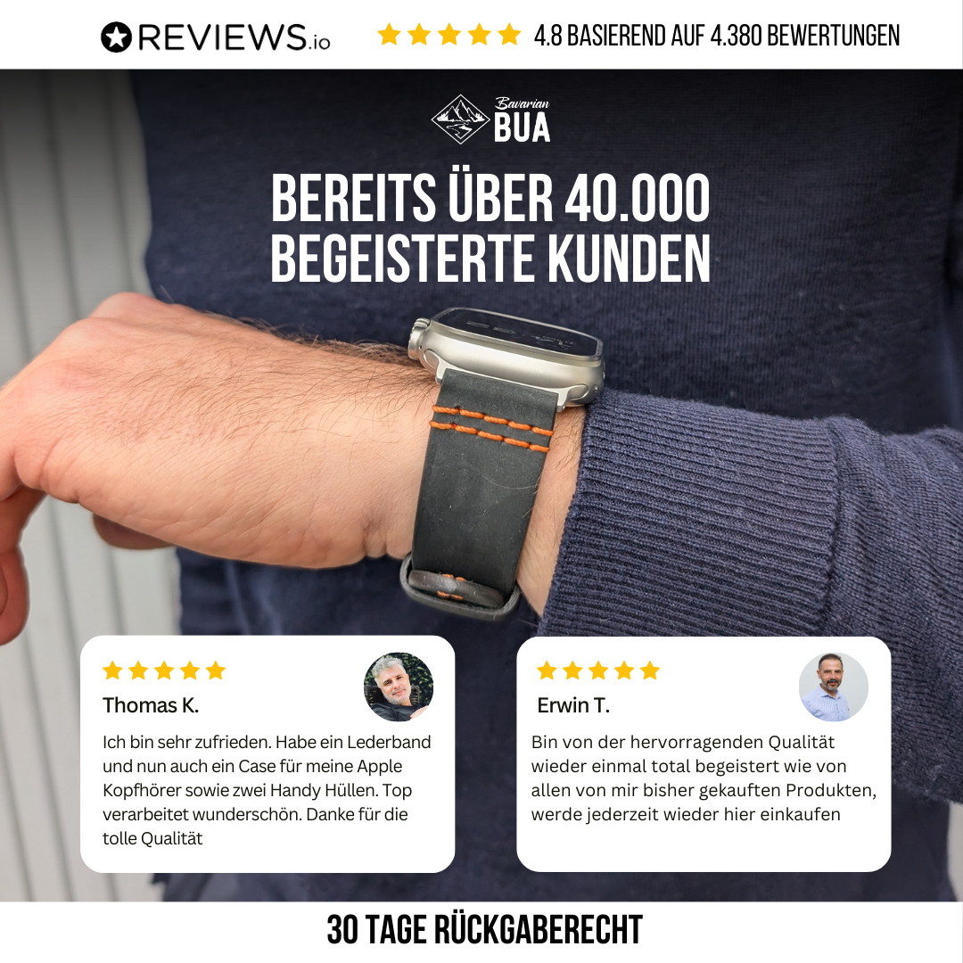 Wasserfestes Lederarmband für Apple Watch Ultra