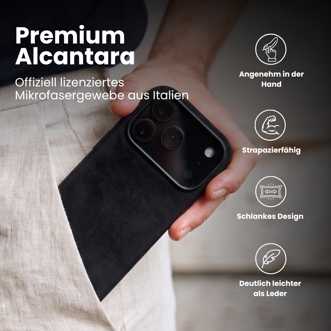 Alcantara Hülle für iPhone 17 mit MagSafe