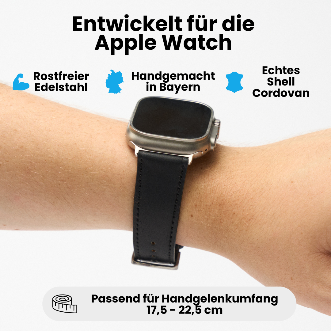 Shell Cordovan Lederband für die Apple Watch