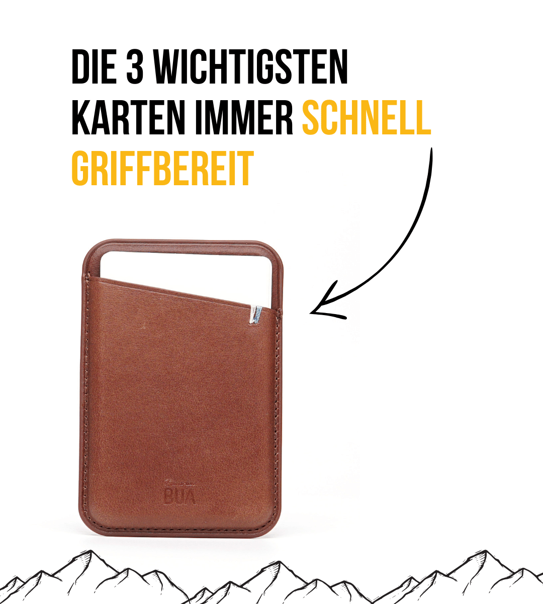 Leder Wallet für iPhone mit MagSafe | Braun